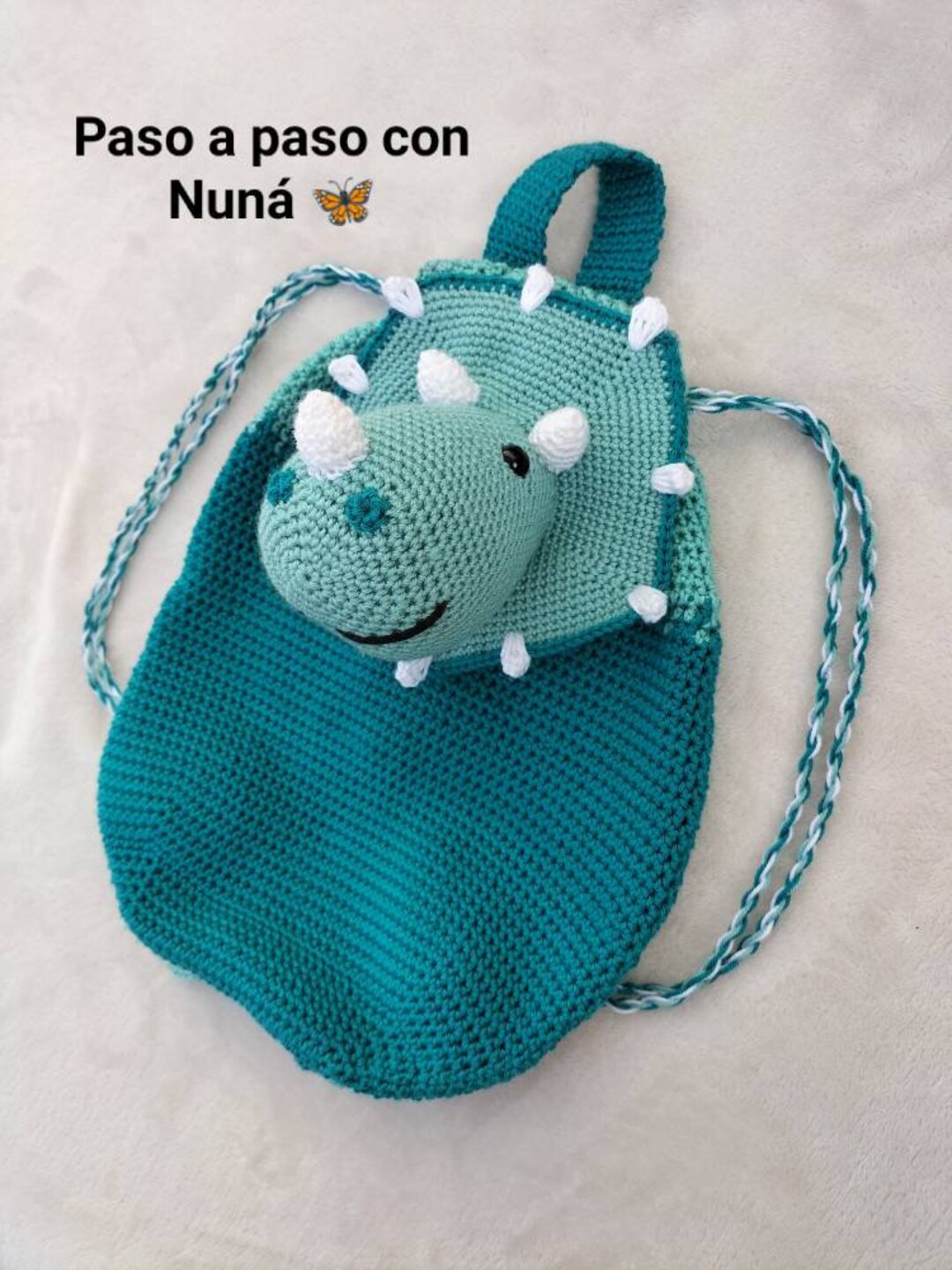Mochila dinosaurio crochet sales