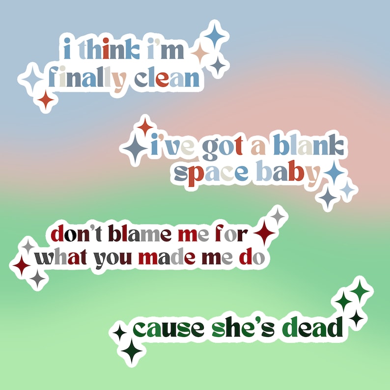 Taylor Swift Lyric Stickers l All Eleven Eras image 3