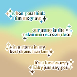 Taylor Swift Lyric Stickers l All Eleven Eras image 1