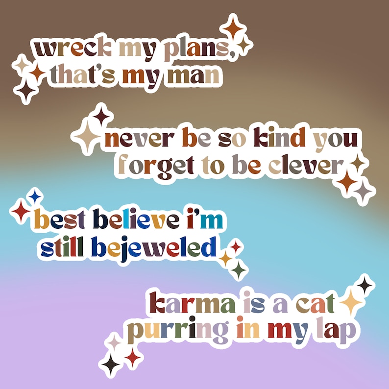 Taylor Swift Lyric Stickers l All Eleven Eras image 5