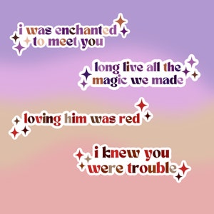 Taylor Swift Lyric Stickers l All Eleven Eras image 2