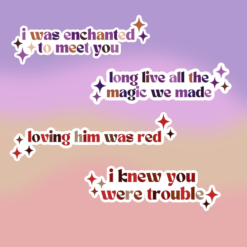 Taylor Swift Lyric Stickers l All Eleven Eras image 2