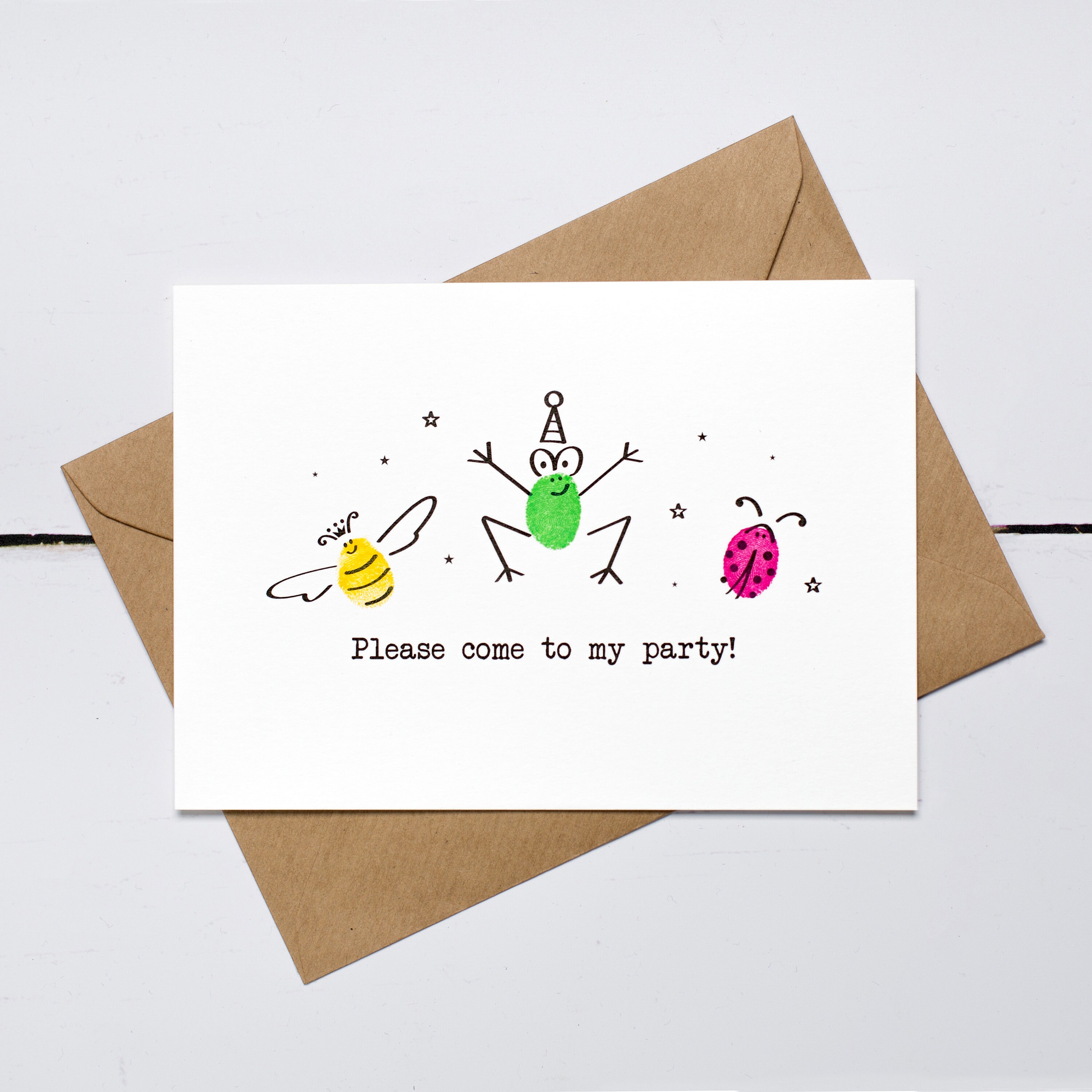 Fingerprint Minibeast Party Invitation Making Kit 5 Pack - Etsy