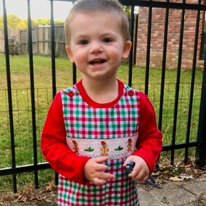 Boy smocked christmas outfits shop