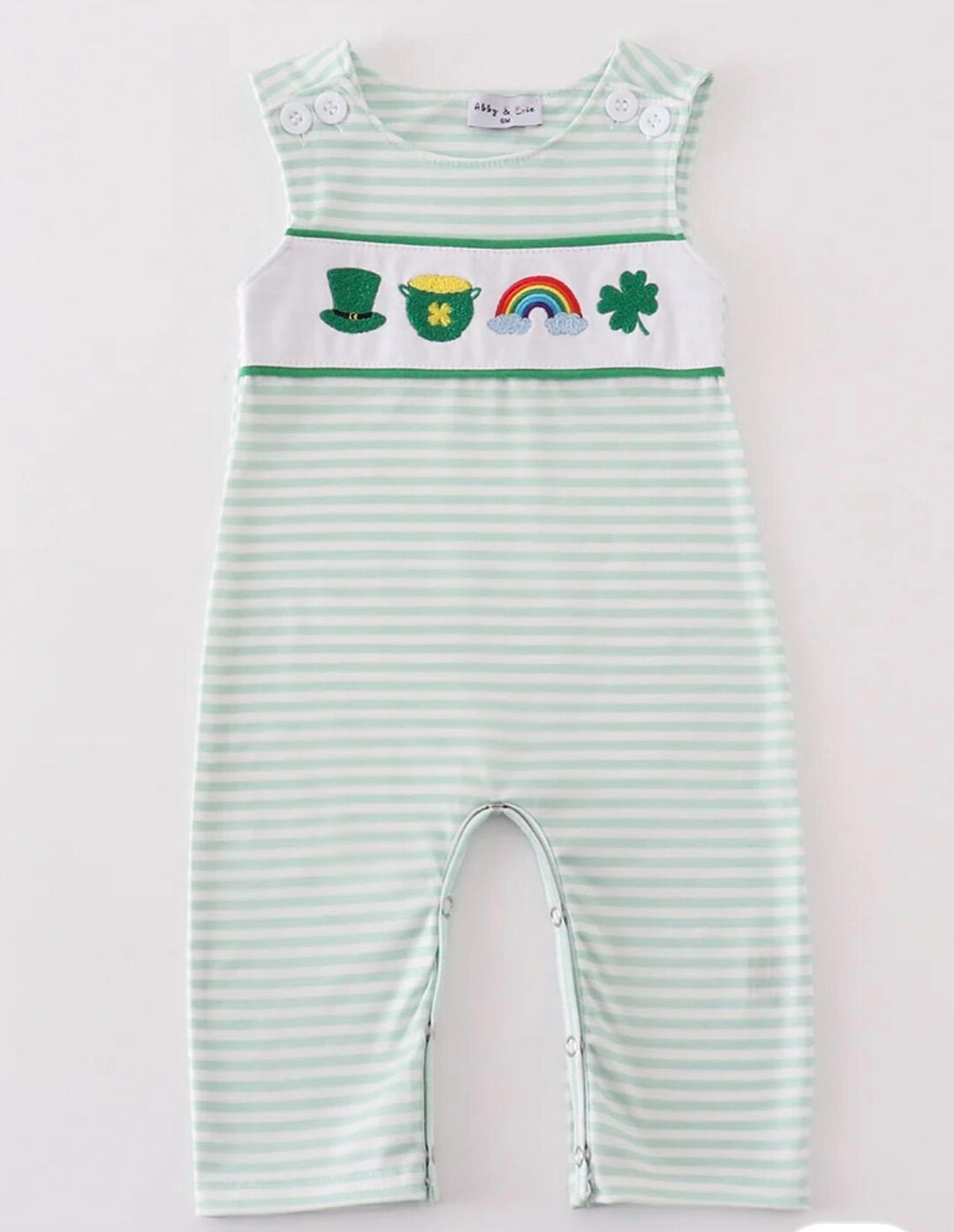 Mutiggee Baby Boys St. Patrick's Day Shamrock Romper - Green Bow Tie Outfit For Infants