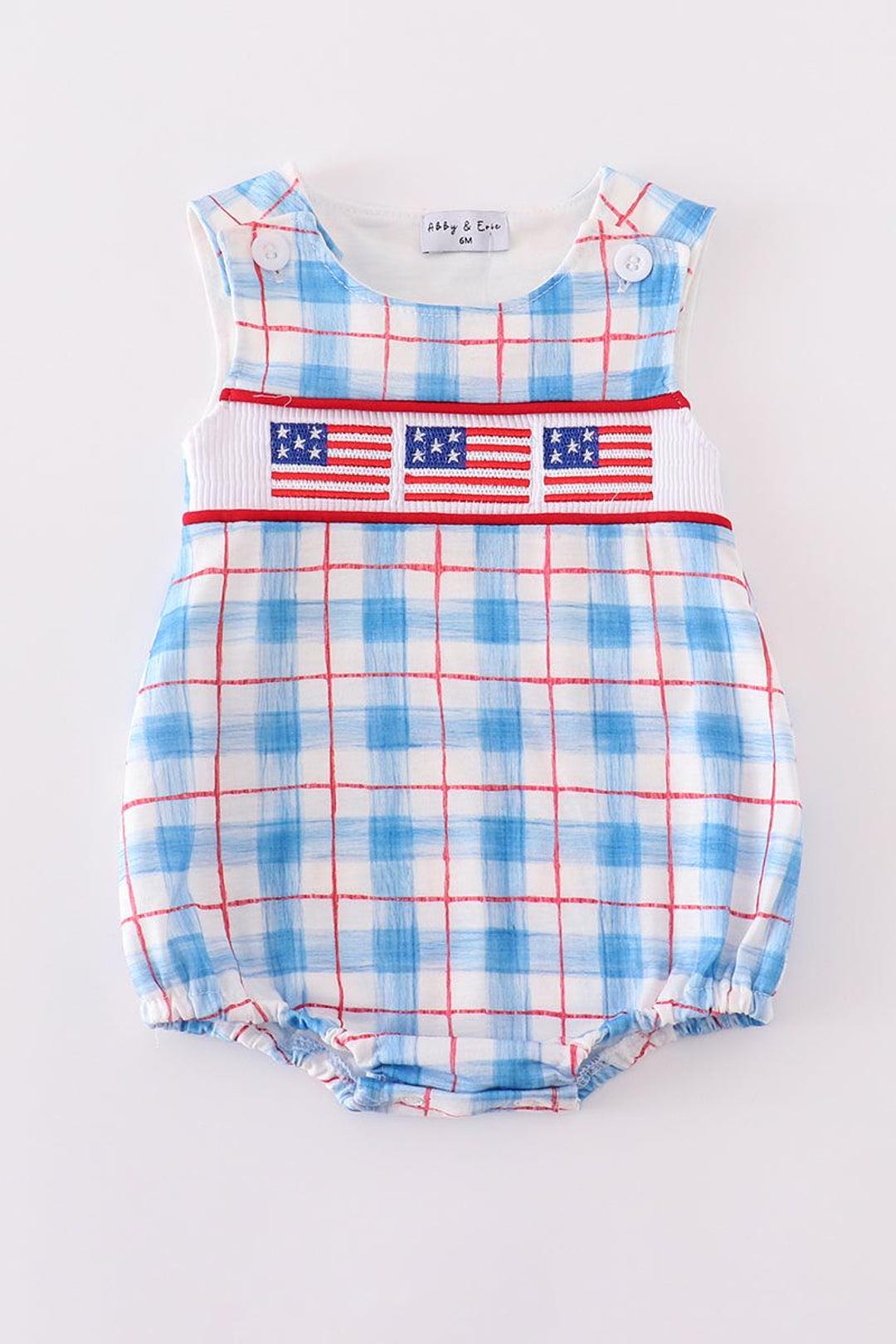 Texas Flag Smocked Bubble - Boy main image 1