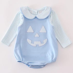 Pumkin Appliqué Set. First Halloween Outfit.