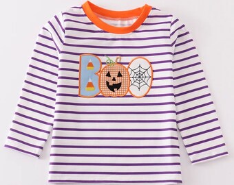 Halloween Boo Appliqué Boy Shirt