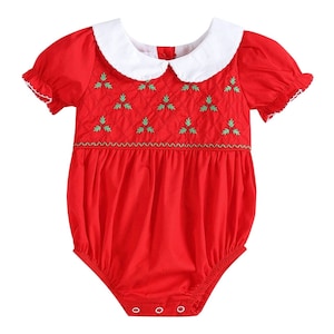 Baby girl Christmas outfit. Christmas Mistletoe Bubble. First Christmas outfit.