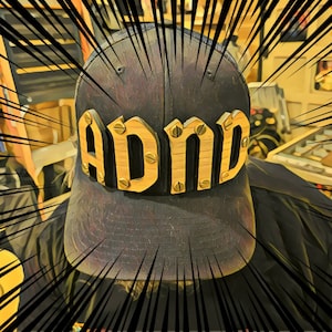 Gamer Dad Hat, Adjustable Dad Hat, Gamer Hat, Custom Hat, Trucker Hat with Wood Letters, Great gift for Dungeon Master Dad, DnD fans
