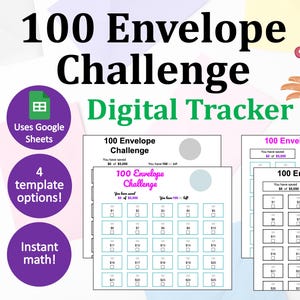 100 Envelope Challenge Digital Tracker | Google Sheets