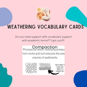 Weathering Vocabulary Cards