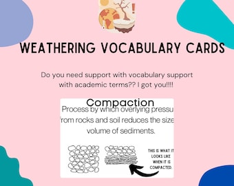 Weathering Vocabulary Cards