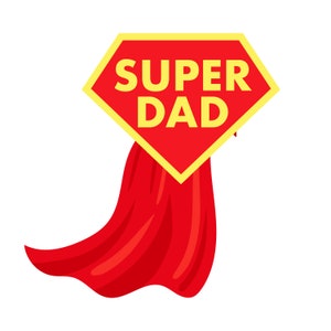 Super pai com capa | Dia dos Pais| SVG, PNG, Transparente