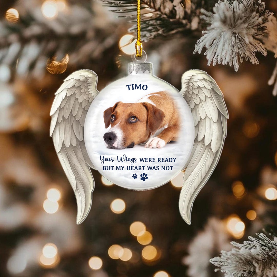 Custom Photo Pet Memorial Ornament, Acrylic Dog Cat Remembrance Gift - Etsy