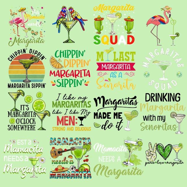 19 PNG pakiet Margarita, koktajl Margarita PNG, letni napój PNG, mrożona Margarita PNG, Mamacita potrzebuje Margarity, picie flamingów