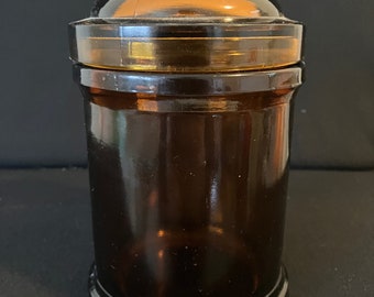 Vintage Whitall Tatum Amber Apothecary Jar