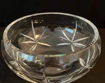 Vintage Heavy Cut Crystal Bowl