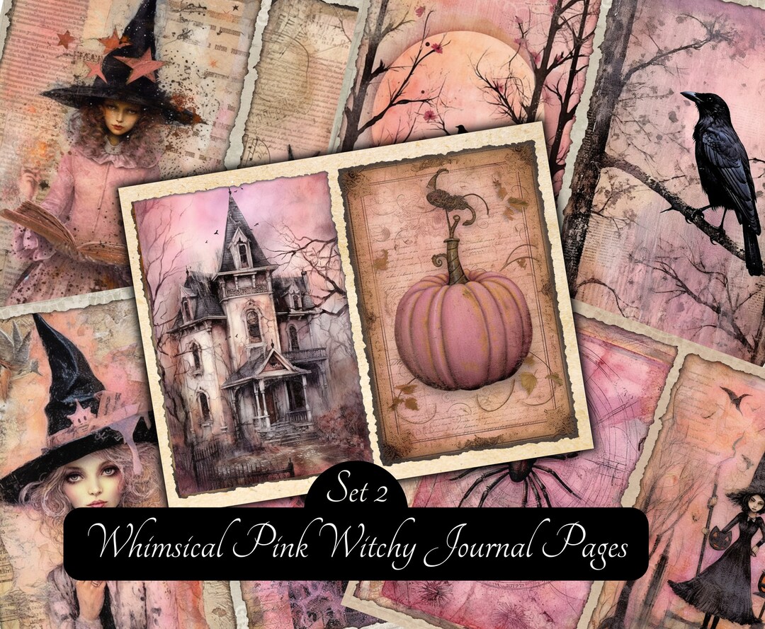 Witch Junk Journal Kit: Halloween Collage Printables (digital Download ...