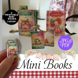 Strawberry Fairy Mini Books – 2 Printable Storybook Designs (Digital Download)