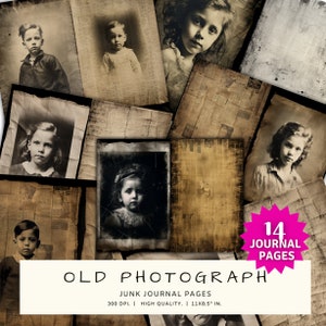 Antique Portrait Photograph Journal Pages: Digital Ephemera (Digital Download)