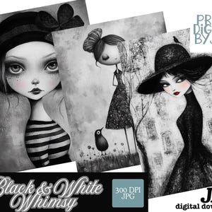 Tarjetas ATC con la simpática dama navideña negra, 2,5 x 3,5, diarios basura, adornos, etiquetas, Navidad, retro, imprimible, digital, descarga
