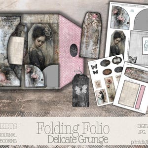 Delicate Grunge Folio Kit: Cottagecore Junk Journal (Digital Download)