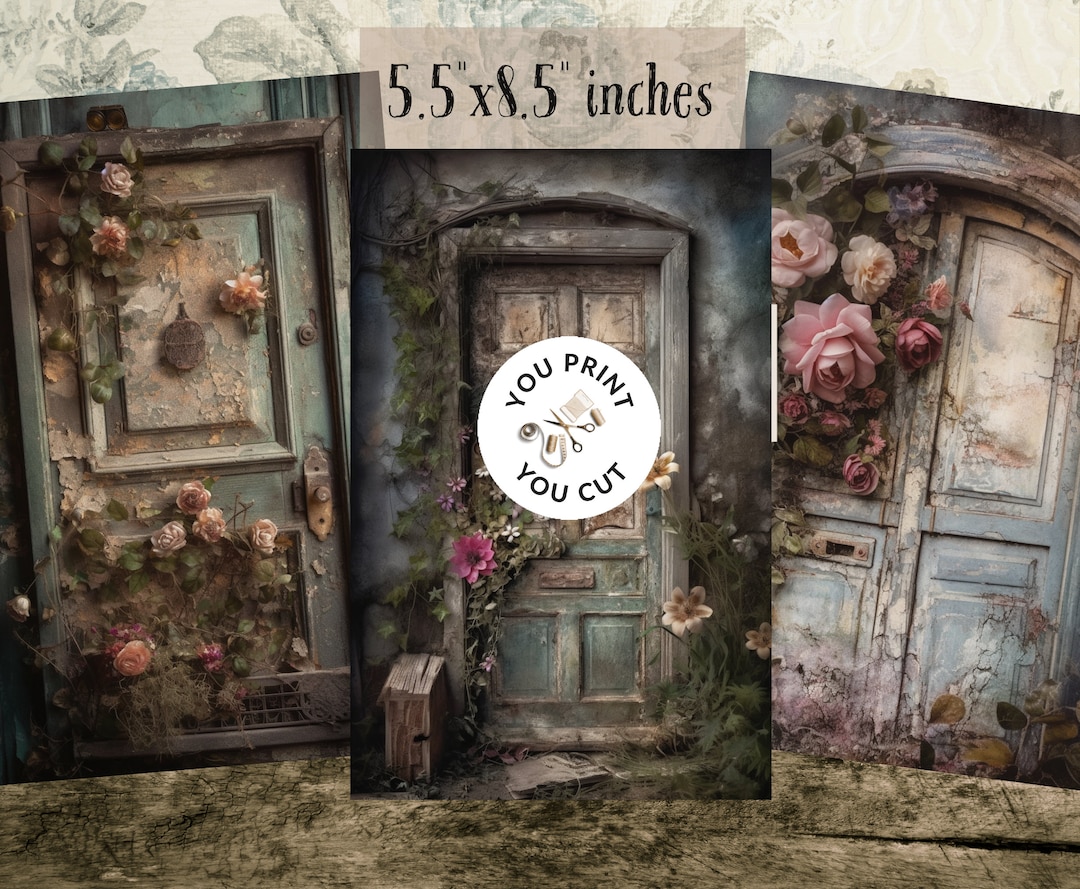 Rustic Door Junk Journal Pages: Shabby Chic Printable (digital Download ...