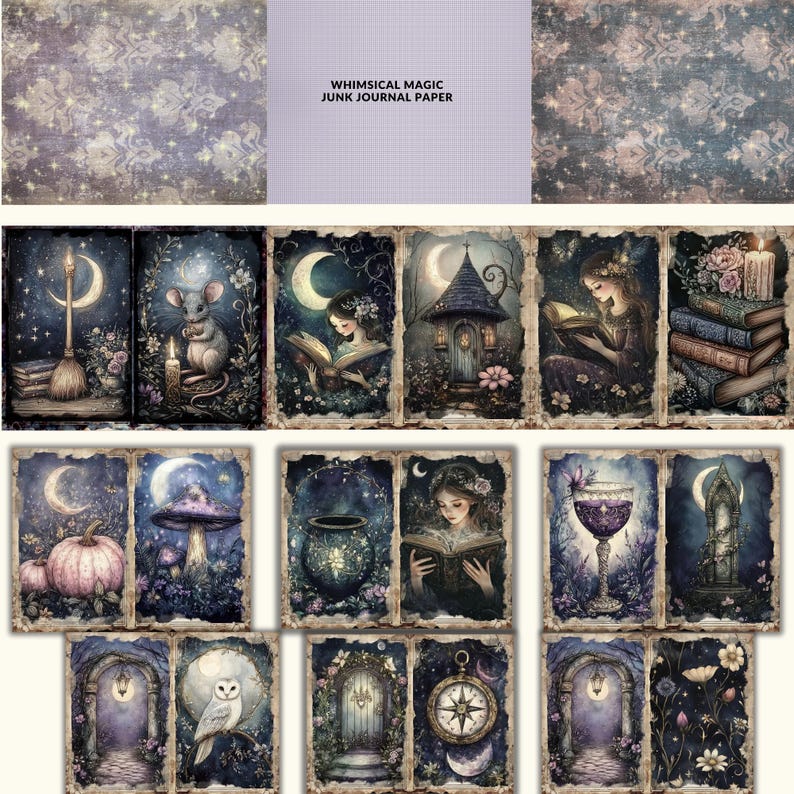 Moon Magic Junk Journal Kit: Gothic Lunar Fantasy (digital Download) - Etsy