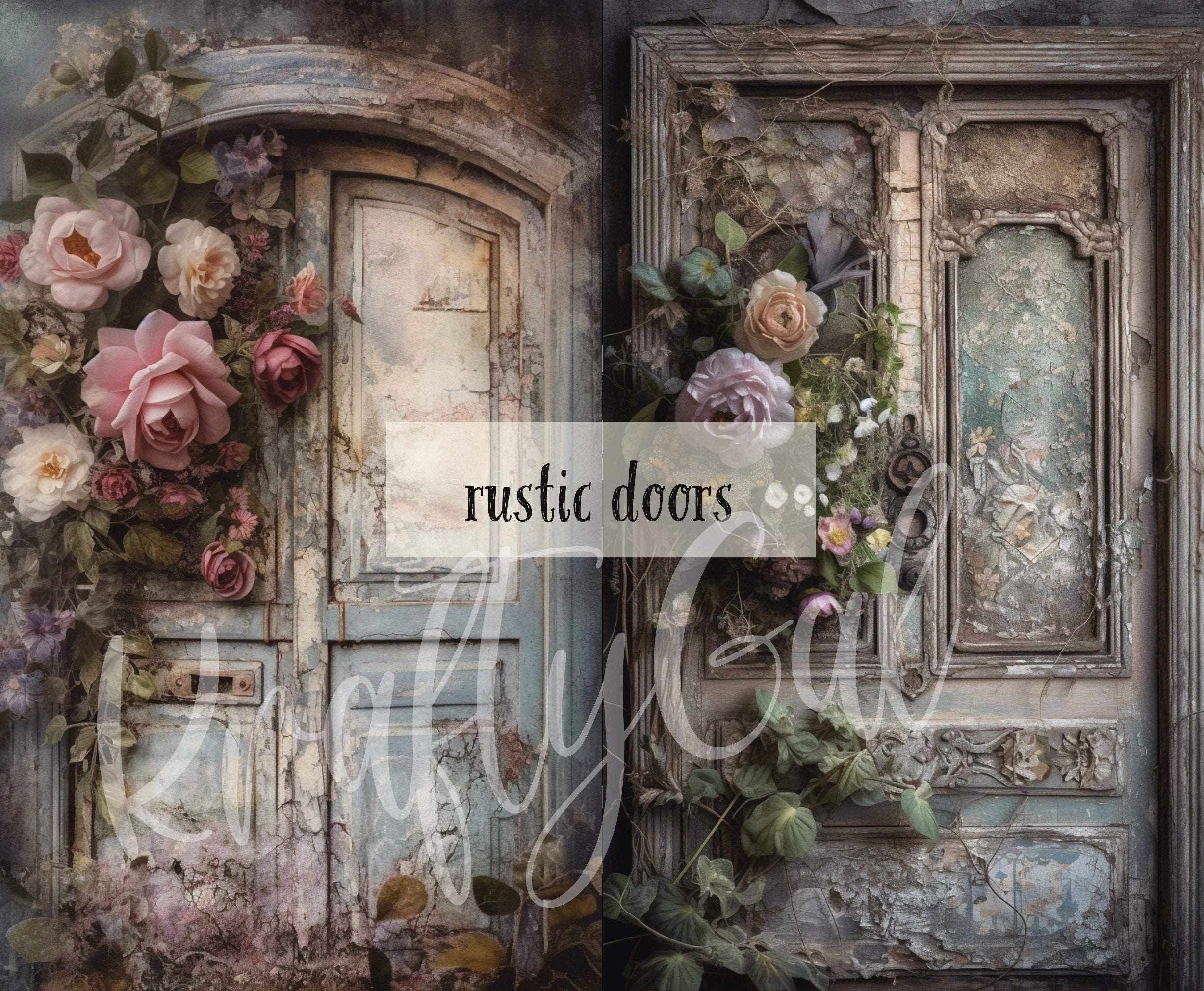 Rustic Door Junk Journal Pages: Shabby Chic Printable (digital Download ...