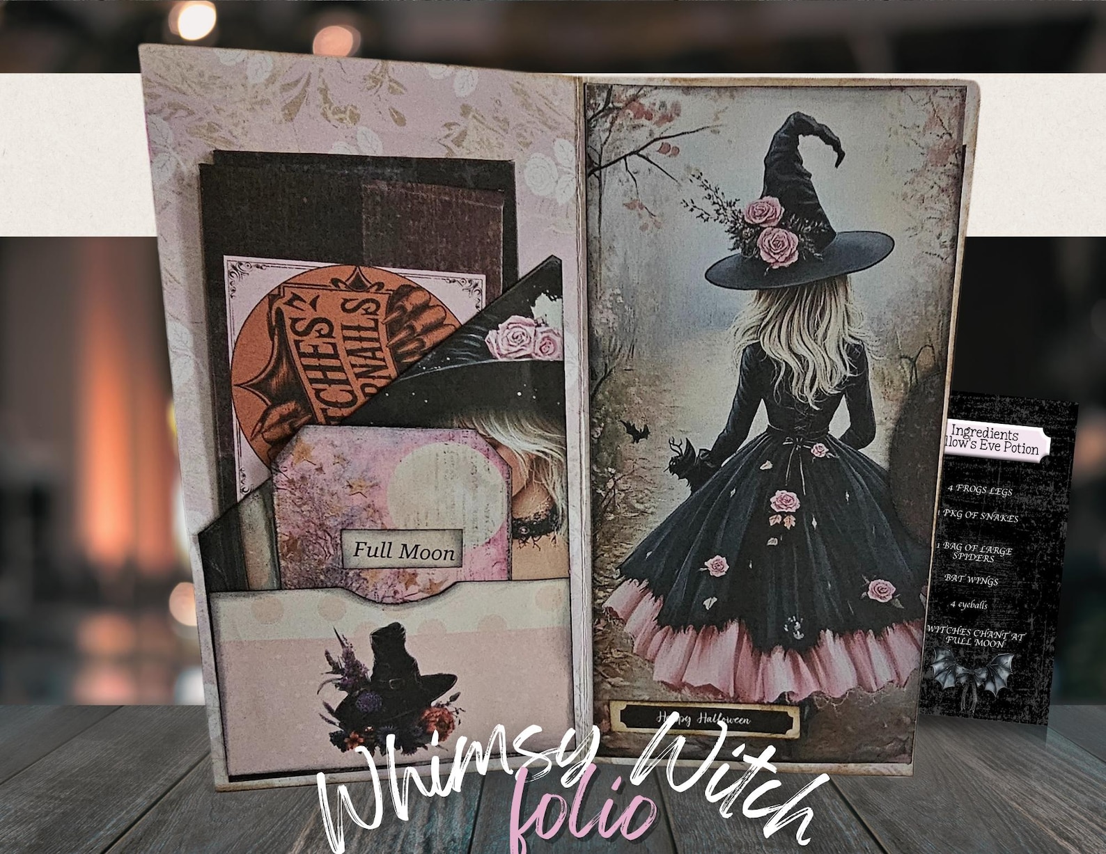 Witch Junk Journal Kit: DIY Mini Folio, Ephemera Pack (digital Download ...