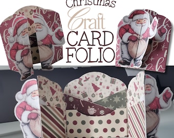 Christmas Folio Junk Journal Kit: Printable Holiday DIY Craft (Digital Download)