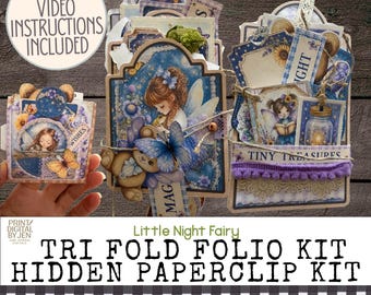 Little Night Fairy Tri Fold Folio & Hidden Paperclip Kit (Digital Download)