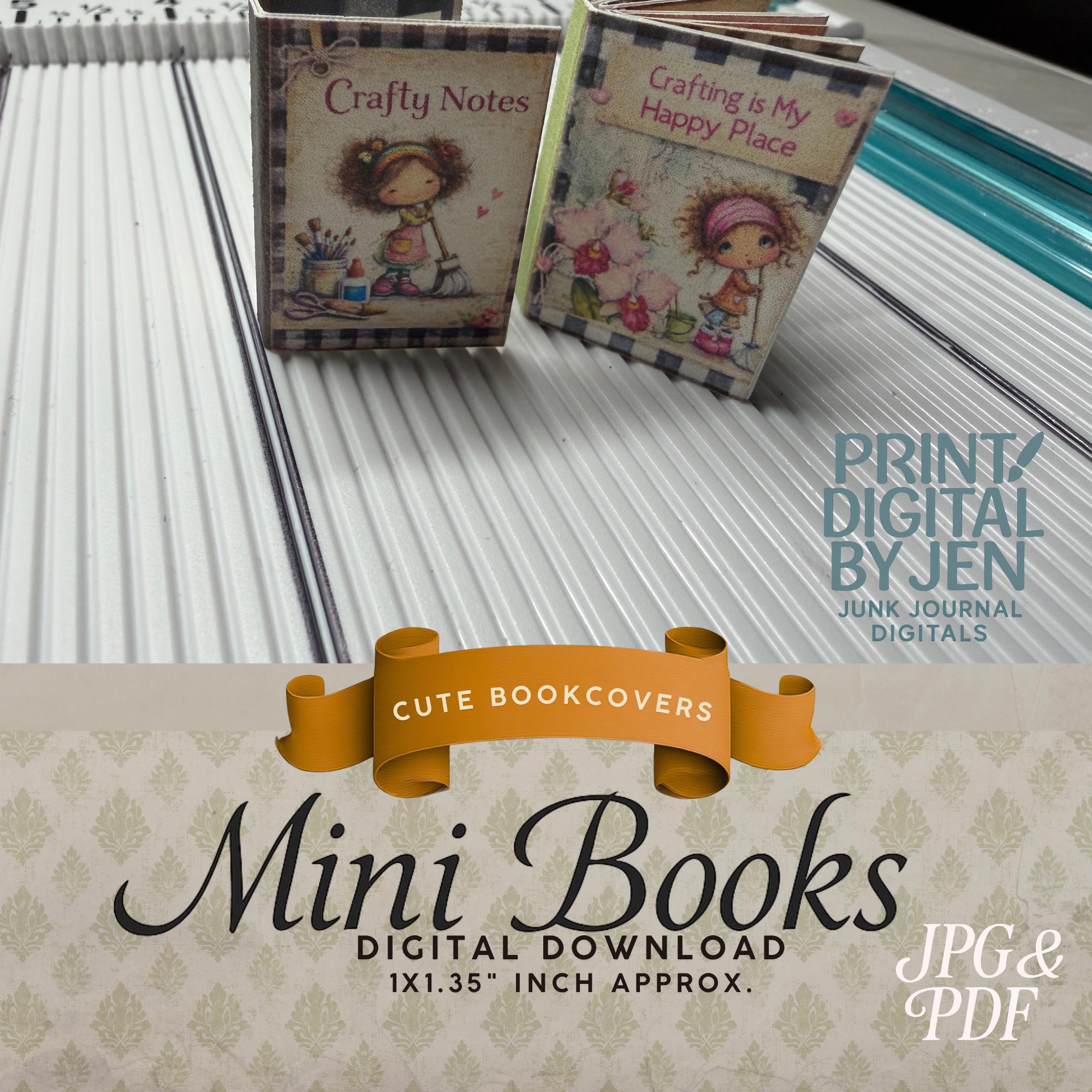 Journal Mini Book Example Miniature Junk Journal Mini Book Kit – 2 Crafty Time Tiny Books for ...