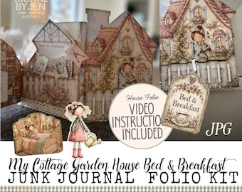 Cottage Garden House Folio Junk Journal Kit – Bed Breakfast Design (Digital Download)