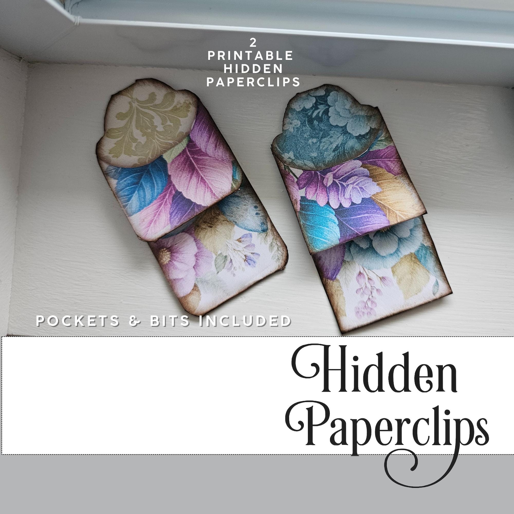 Floral Hidden Paperclips: Junk Journal DIY Craft (digital Download ...