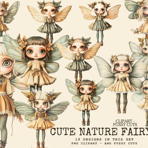 Hada de la naturaleza PNG Clipart, Elementos digitales, Tema único, Fondo transparente Clipart, Elementos de diario basura Scrapbooking, Recortes minuciosos
