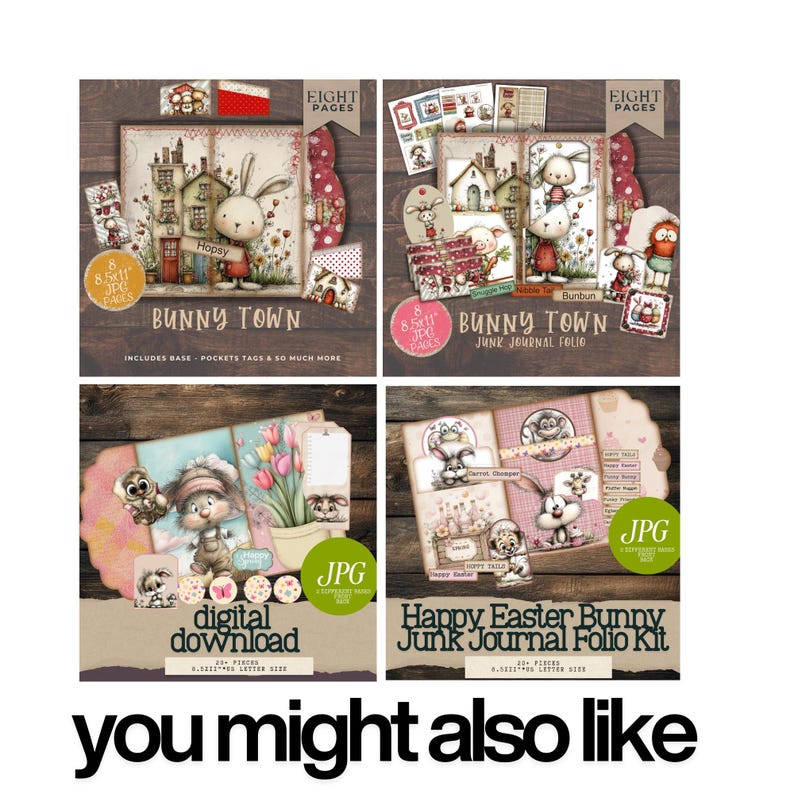 Spring Garden Junk Journal Folio - Digital Ephemera Kit - Easter Paper ...