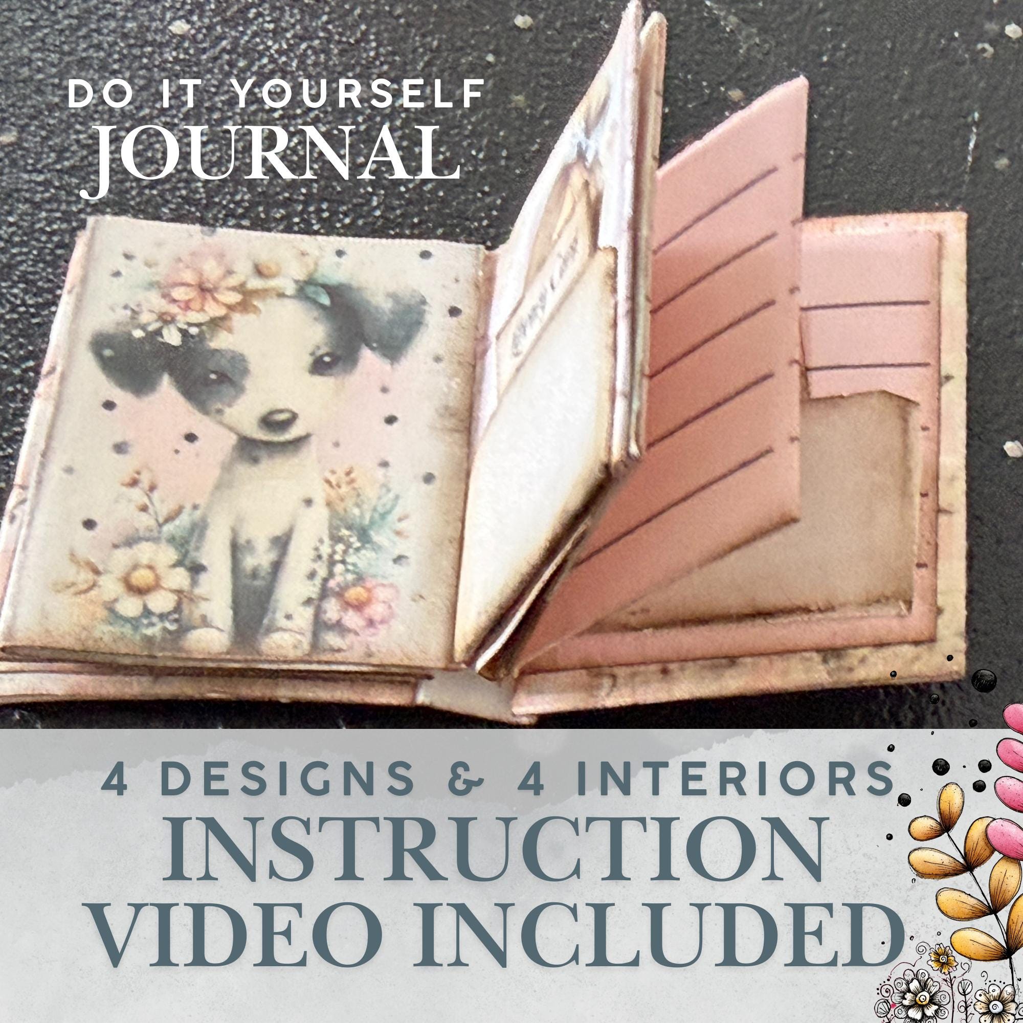 Printable Mini Books Junk Journal Kit Spring Blossom Shabby Chic - Etsy