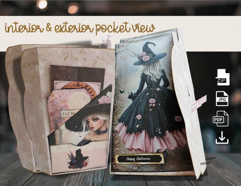 Witch Junk Journal Kit: DIY Mini Folio, Ephemera Pack (digital Download ...