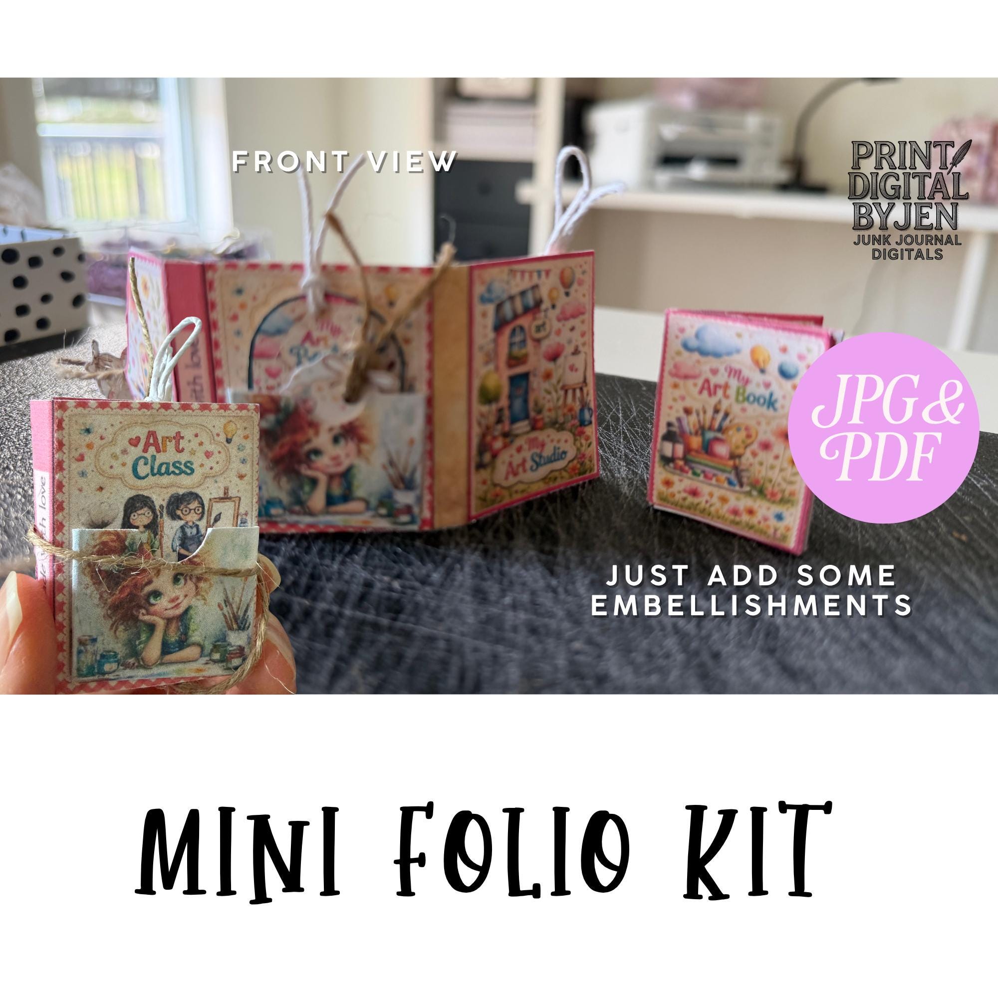 Artsy Craftsy Mini Folio Kit - Junk Journal DIY Craft With Video ...