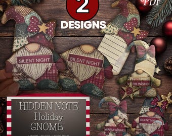 Holiday Gnome Hidden Note Junk Journal Kit – Christmas Printable JPG & PDF with Video Instructions