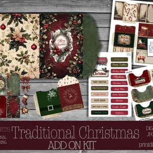 Weihnachts Junk Journal, Digi Junk Journal, Traditionelle Weihnachten Folio, Vintage Weihnachtsbuch, Winter Ephemera, Junk Journal Folio