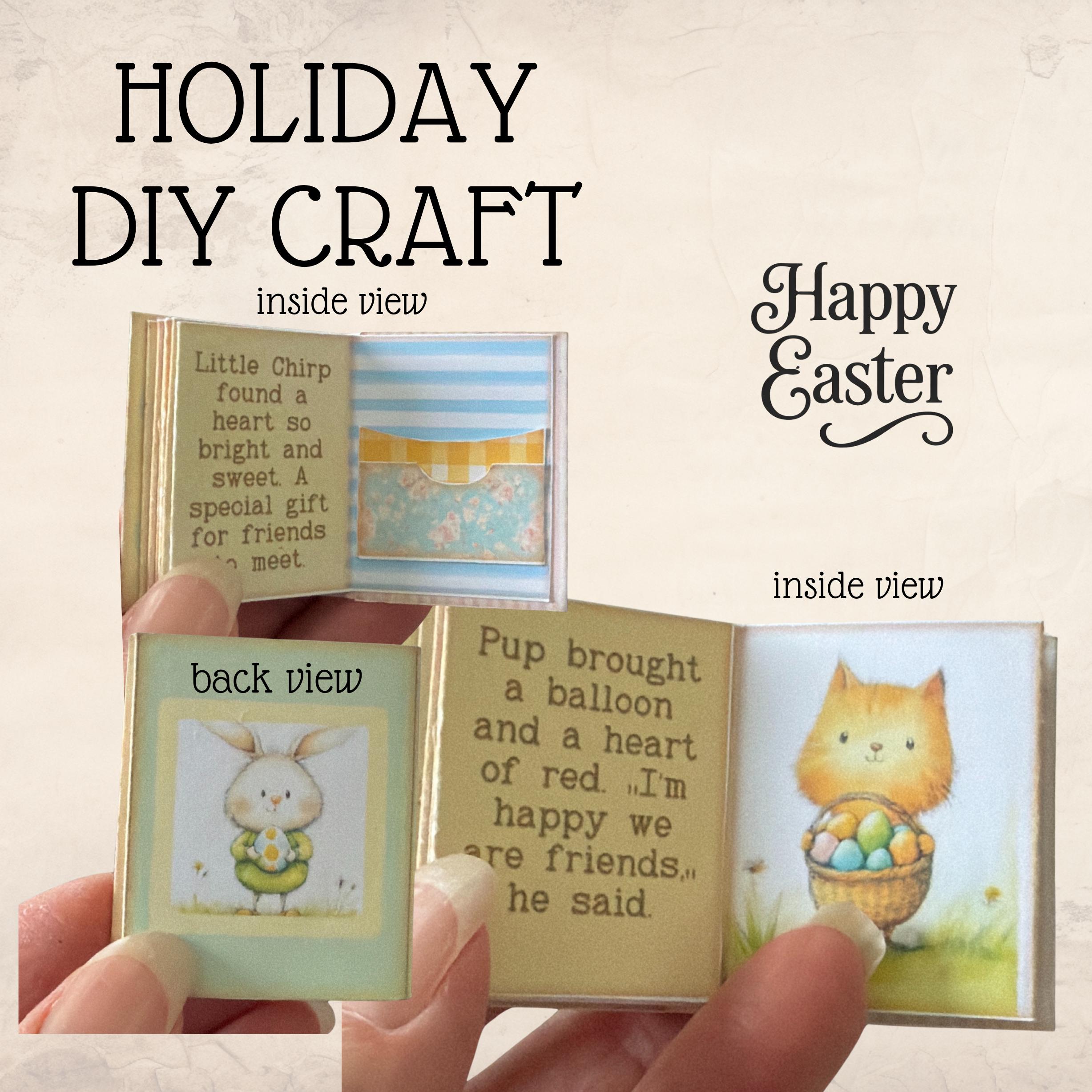 Easter Bunny and Chics Junk Journal Miniature Book Kit - Printable ...