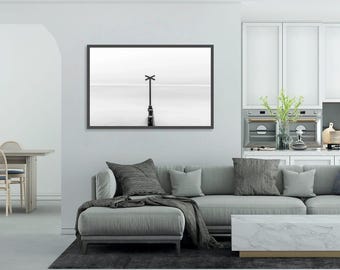 Monochrome Landscape Photography Print: Serene Minimalist Art