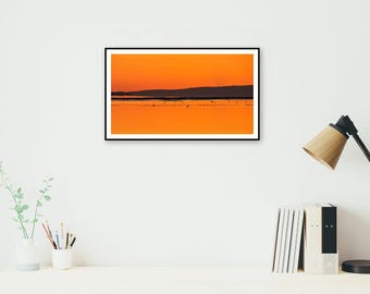 Aberlady Sunset Print: Golden Hour Coastal Landscape Photography