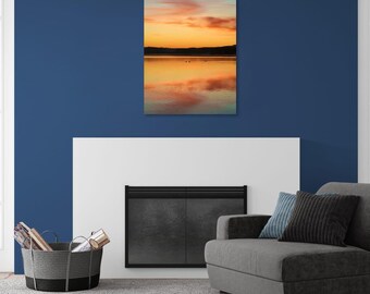 Gladhouse Reservoir Photography Print: Calming Sunrise Reflections.