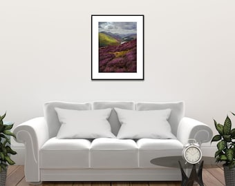Pentland Hills Photography Print: Scottish Heather Landscape.