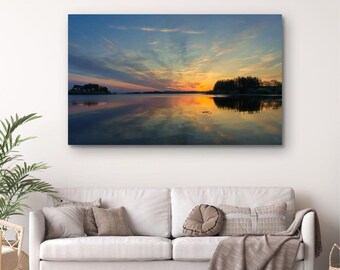 Gladhouse Reservoir Sunrise Photography Print: Tranquil Scottish Landscape