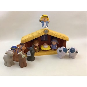 Fisher Price Little People Christmas Story Set Nativity Scene Vintage 2002 Lot E